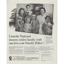 1958 Lincoln National Life Insurance Ad "Family Policy"