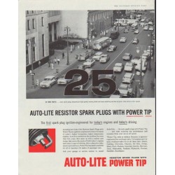 1958 Auto-Lite Spark Plugs Ad "Fire Up"