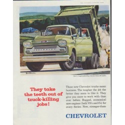 1958 Chevrolet Ad "Task-Force Trucks"