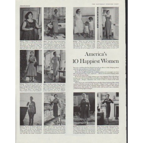 1958 Stauffer Home Reducing Plan Ad "10 Happiest Women"