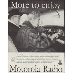 1958 Motorola Radio Ad "More to enjoy"