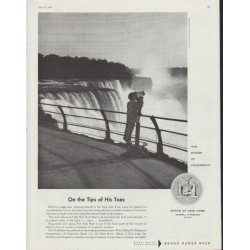 1958 New York State Ad "Tips of His Toes"