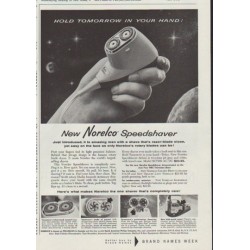 1958 Norelco Ad "Hold Tomorrow In Your Hand"