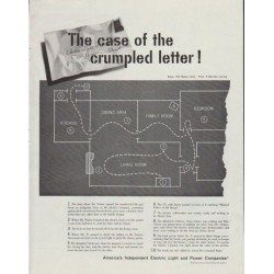 1958 Electric Light and Power Companies Ad "crumpled letter"