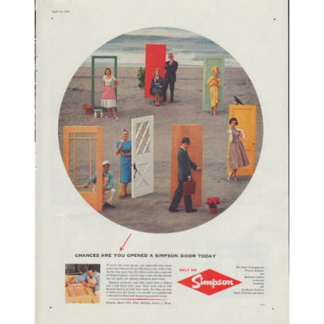 1958 Simpson Door Ad "Chances are"