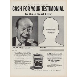 1960 Skippy Peanut Butter Ad "Bert Lahr"