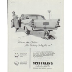 1958 Seiberling Tires Ad "No harm done"
