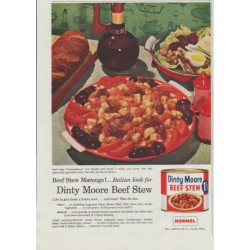 1958 Dinty Moore Ad "Beef Stew Marengo"