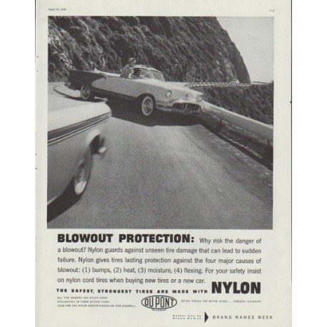 1958 Du Pont Ad "Blowout Protection"