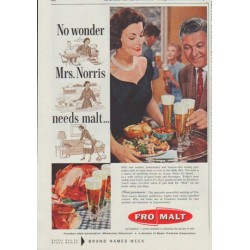 1958 Fro-Malt Ad "No wonder"