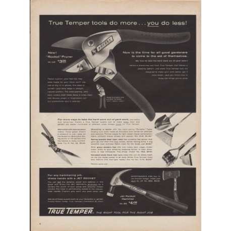 1960 True Temper Tools Ad "Do More"