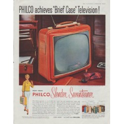 1958 Philco Television Ad "Brief Case"