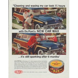 1958 Du Pont Ad "Cleaning and waxing"