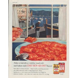 1958 Chef Boy-Ar-Dee Ad "marvelous midday meal"