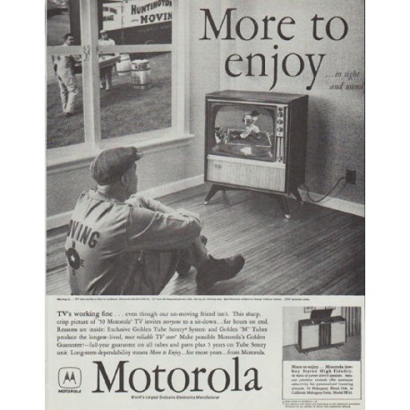 1958 Motorola Television Ad "More to enjoy"