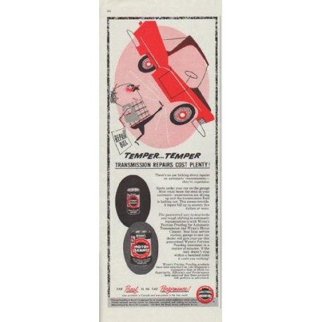 1958 Wynn Oil Company Ad "Temper ... Temper"