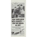 1958 Colgate Dental Cream Ad "One Colgate Brushing"