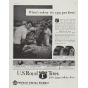 1958 U. S. Royal Tires Ad "Which safety do you put first?"