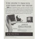 1958 Zenith TV Ad "easy chair"