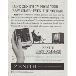 1958 Zenith TV Ad "easy chair"