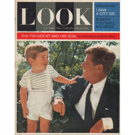 1963 LOOK Magazine Cover Page "The President and His Son"