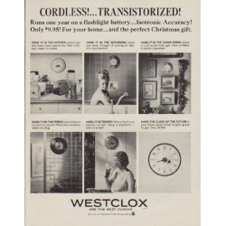 1963 Westclox Ad "Cordless"