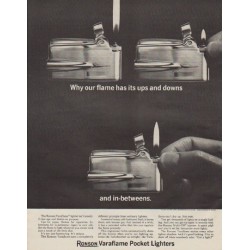 1963 Ronson Ad "our flame"