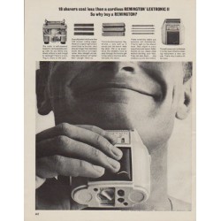 1963 Remington Electric Shaver Ad "Lektronic"