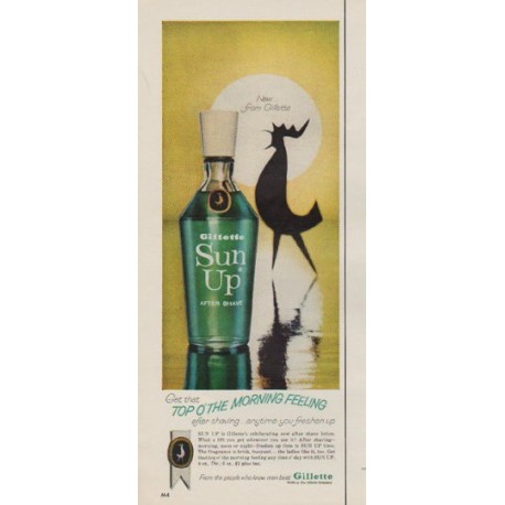 1963 Gillette Sun Up Ad "top o' the morning feeling"