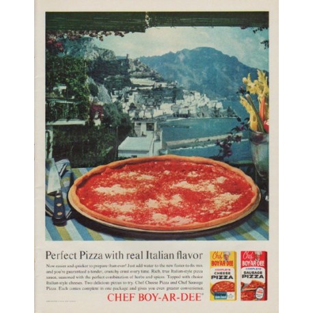 1963 Chef Boy-Ar-Dee Ad "Perfect Pizza"