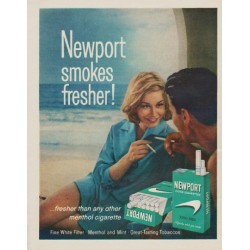 1961 Newport Cigarettes Vintage Ad 