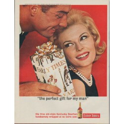 1963 Early Times Bourbon Ad "the perfect gift"