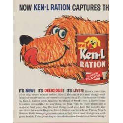 1963 Ken-L Ration Dog Food Ad "Choicest Taste"