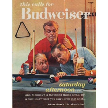 1963 Budweiser Ad "saturday afternoon"