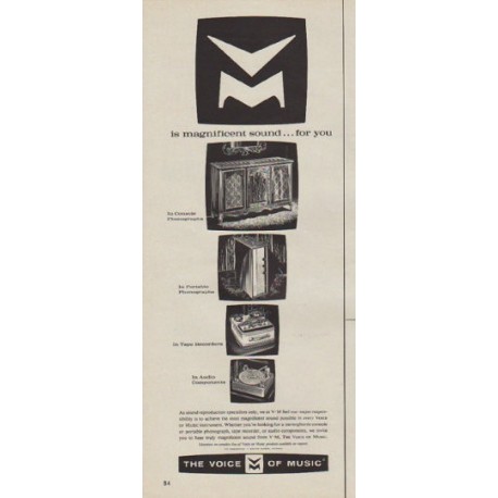 1963 Voice of Music Ad "magnificent sound"