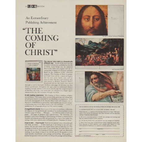 1963 A LOOK Book Ad "The Coming Of Christ"