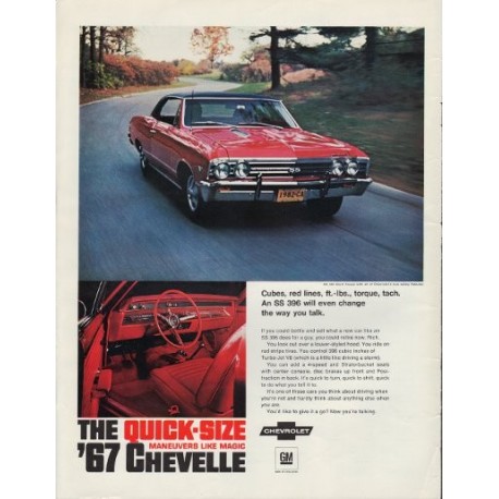 1967 Chevrolet Chevelle Ad "Quick-Size"