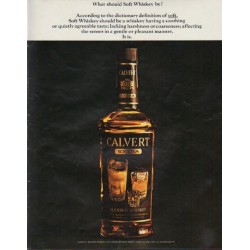 1963 Calvert Whiskey Ad "Soft Whiskey"