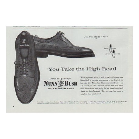 1965 Nunn-Bush Ad "You Take the High Road"