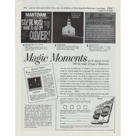 1965 Mantovani recordings Ad "Magic Moments"