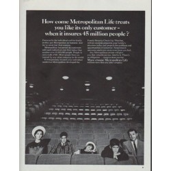 1965 Metropolitan Life Insurance Ad "only customer"