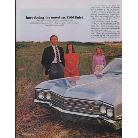 1966 Buick Electra Ad "Introducing the tuned car"