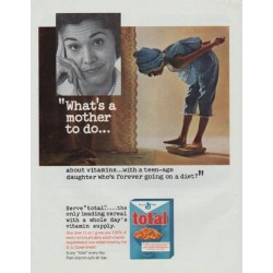 1965 total cereal Ad "What's a mother to do"