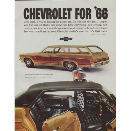 1966 Chevrolet Ad "Chevrolet for '66"