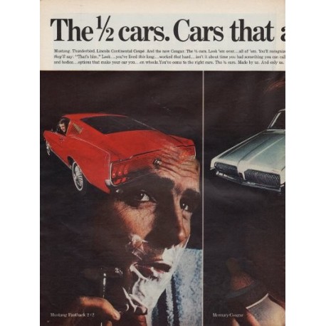 1967 Ford Centerfold Ad "The 1/2 Cars"