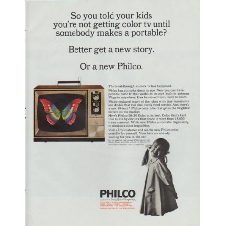 1965 Philco Television Ad "So you told your kids"