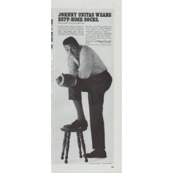 1965 Supp-hose Socks Ad "Johnny Unitas"