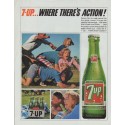 1965 Seven-Up Ad "Where There's Action"
