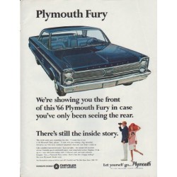 1966 Plymouth Fury Ad "We're showing you the front"