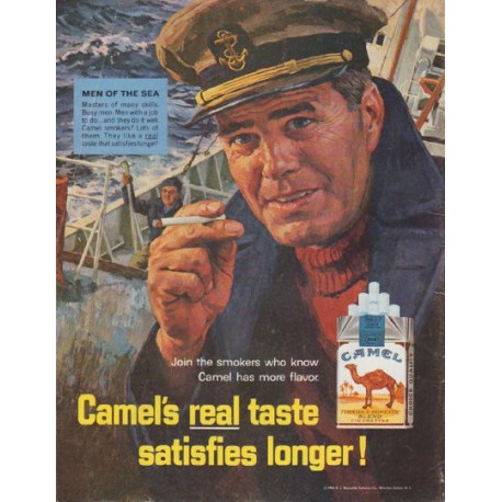 1965 Camel Cigarettes Ad "Men of the Sea"